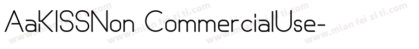 AaKISSNon CommercialUse字体转换